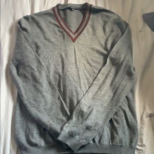Grey Gucci V neck sweater